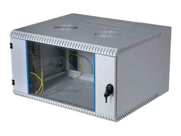 EFB ELEKTRONIK 19" Wandgehäuse 12HE, schwenkend, 2-teilig, RAL7035, Tiefe 5 691612VGR.50