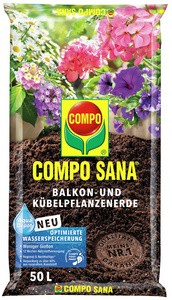 COMPO SANA Balkon- und Kübelpflanzenerde, 50 Liter