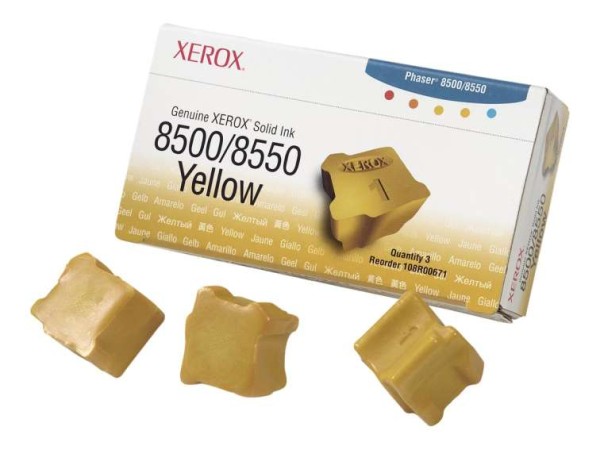 XEROX Phaser 8500/8550 3 Gelb feste Tinten 108R00671