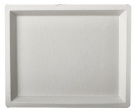 PAPSTAR Zuckerrohr-Teller "pure", eckig, 130 x 260 mm, 50er