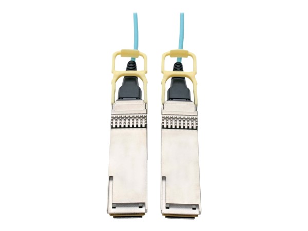 EATON TRIPPLITE QSFP28 to QSFP28 Active Optical Cable - 100GbE AOC M/M Aqua N28H-10M-AQ