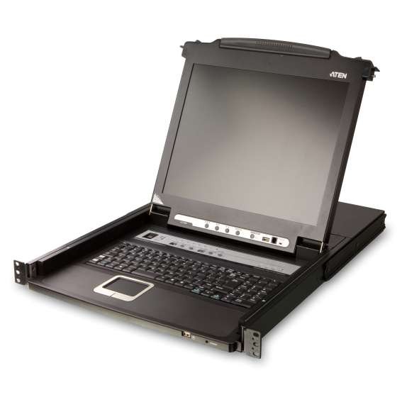 ATEN CL5708N KVMP-Switch 8-fach mit 19"-Display, USB, PS/2, 19-Zoll-Rackmon CL5708N-ATA-GG