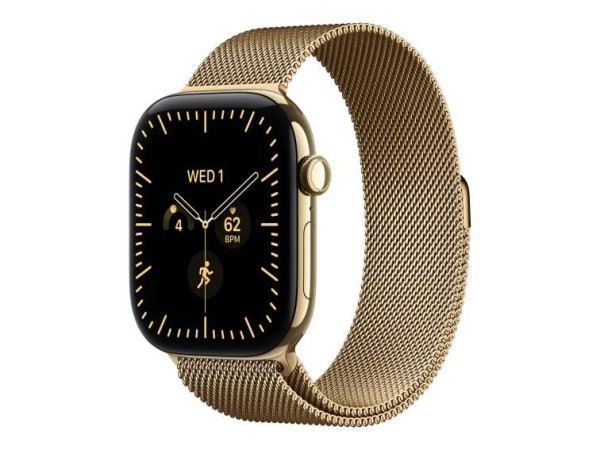APPLE Watch S12 Titan Brillantgold Cellular 46mm (Milanaise Armband brillan MJGU4ZR/A
