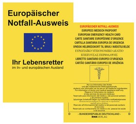 RNK Europäischer Notfallausweis, 105 x 75 mm, im Display