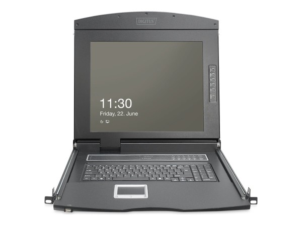 DIGITUS Modulare Konsole 19"HD LCD,16-port CAT5 KVM Deutsch DS-72221-5GE