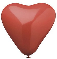 PAPSTAR Luftballons "Heart", in Herzform, rot