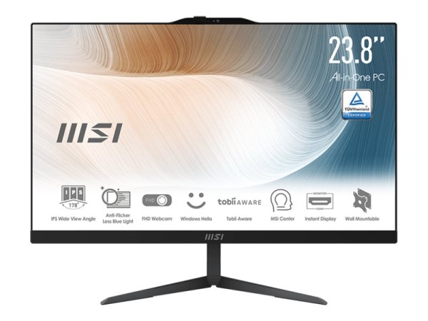 MSI MSI Modern AM242 12M-1629XDE All-in-One 60,5cm (23,8") i3-1215U 8GB 256GB oBS