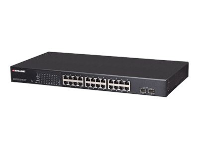 INTELLINET INTELLINET 24-Port Gigabit PoE+ 560559 Web-Managed Switch mit 2 SFP-Ports 240W
