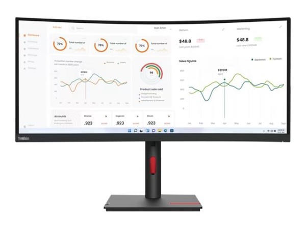 LENOVO ThinkVision T34w-30 86,4cm (34") 63D4GAT1EU