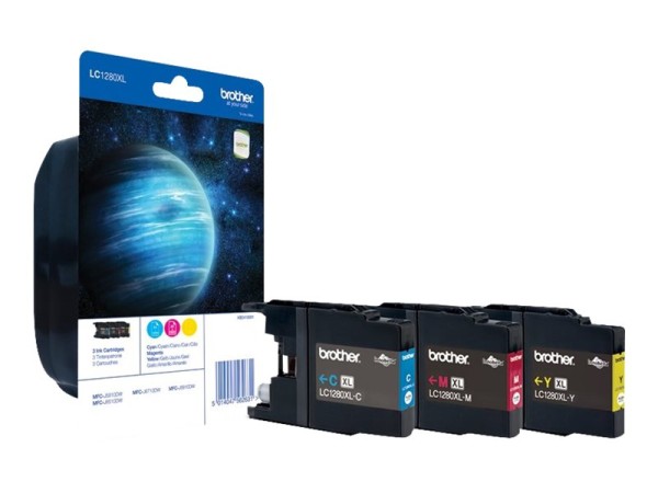 BROTHER LC1280XL Rainbow Pack 3er Pack Gelb, Cyan, Magenta Tintenpatrone LC1280XLRBWBP