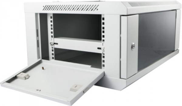 ALLNET ALLNET 19""Wandgehäuse, 4HE, 1-teilig, T450mm, Lichtgrau, SMC-Serie,