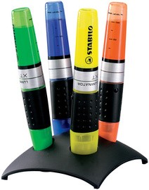 STABILO Textmarker LUMINATOR, 4er Kunststoff-Tischset