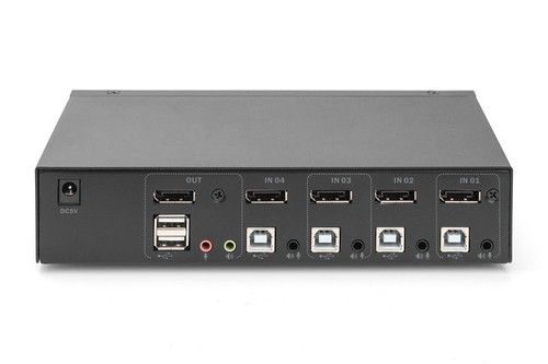 DIGITUS KVM Switch, 4K60HZ, 4x1 DP in, 1x DP USB out DS-12891