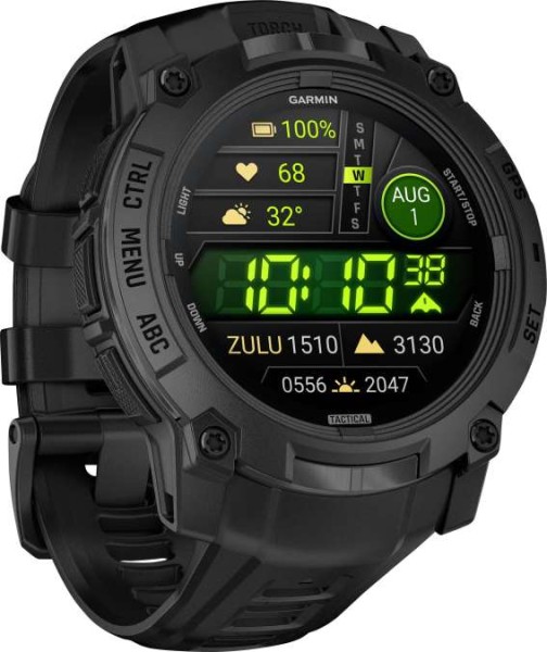 GARMIN INSTINCT 3 TACTICAL Amoled schwarz 50mm Multisport Smartwatch 010-03020-50