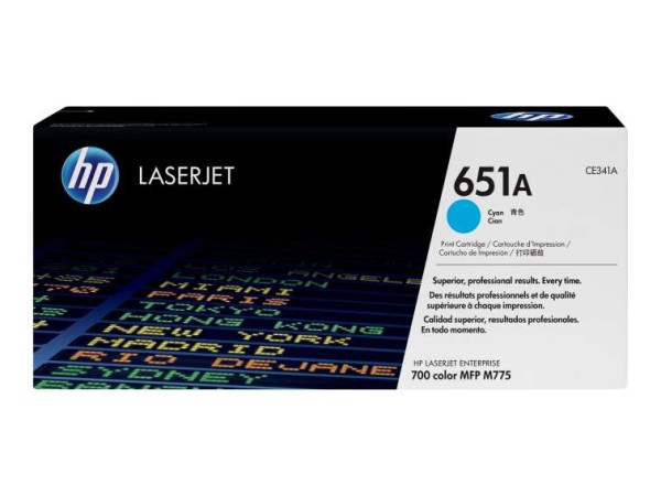 HP 651A Cyan LaserJet Tonerpatrone (CE341A) CE341A