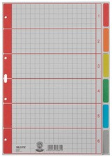 LEITZ Karton-Register extrastark, blanko, A4, 10-teilig