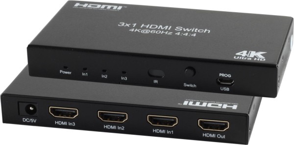 S-CONN SHIVERPEAKS SHVP SP05-20001 - HDMI Umschalter 4K/2K 60 Hz HDR 7,60cm (3") 1out (SP05-20001)