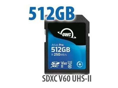 OWC Atlas Pro SDXC V60 UHS-II Memory Card 512GB OWCSDV60P0512