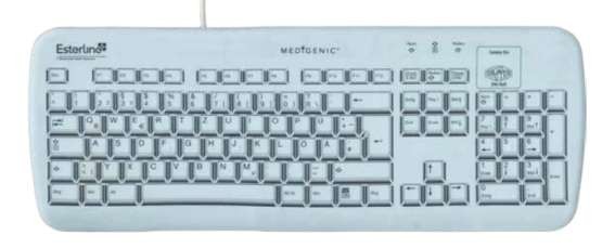 MEDIGENIC Tastatur Essential USB & PS2 Medical Safety - German VM9205