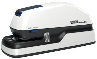 Rapid Elektrisches Heftgerät Optima 20E, weiß/grau/blau