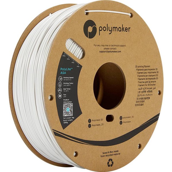 POLYMAKER POLYMAKER PF01011 PolyLite Filament ASA UV-beständig, witterungsbeständig, hitzebeständig 2.85