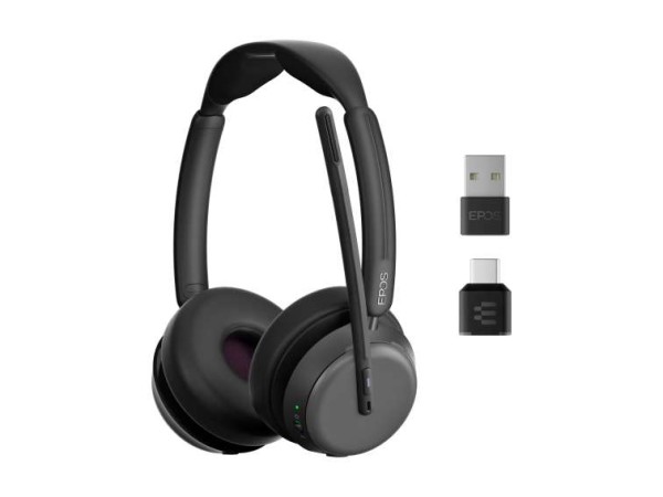 EPOS IMPACT 1000 MS UC ANC WL USB-C+A On-Ear Bluetooth Headset 1001548