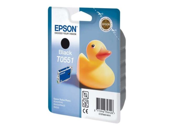 EPSON T0551 Schwarz Tintenpatrone C13T05514010