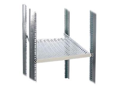 SCHWEITZER SYSTEMTECHNIK SCHWEITZER 19" Fachboden für Netzwerkschränke, Festeinbau, Tiefe 500 mm, 50 kg, hellgrau RAL 7035