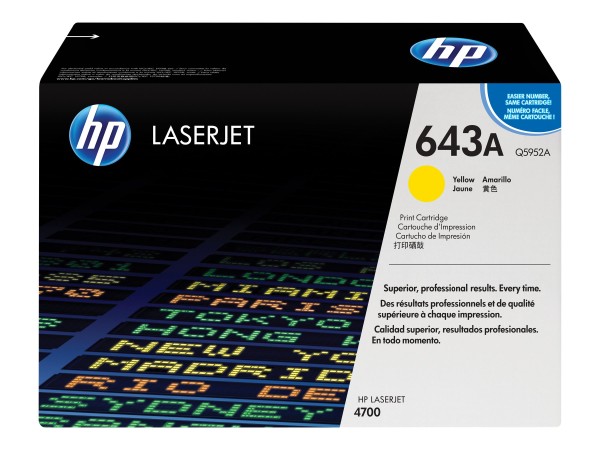 HP 643A Gelb LaserJet Tonerpatrone (Q5952A) Q5952A