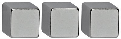 MAUL Neodym-Würfelmagnet, 10 mm, Haftkraft: 3,8 kg, silber
