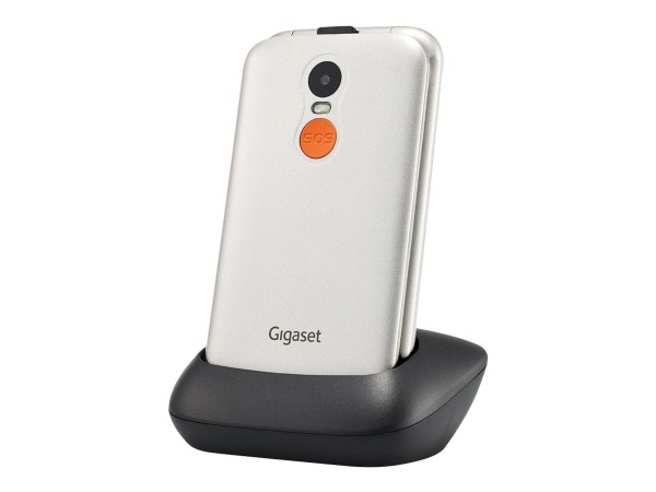 GIGASET GIGASET GL590 Dual Sim Pearl-white Klappbares Seniorenhandy mit großem Display