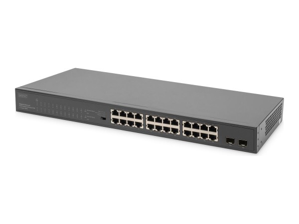 DIGITUS 24-Port Gigabit + 2-Port Gigabit SFP Multi-Mode DN-95348-1