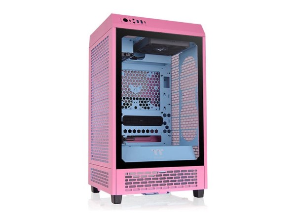 THERMALTAKE The Tower 200 Mini-Tower Mini-ITX Gehäuse mit Sichtfenster pink CA-1X9-00SAWN-00