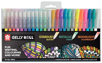 SAKURA Gel-Tintenroller Gelly Roll Mix, 24er Etui