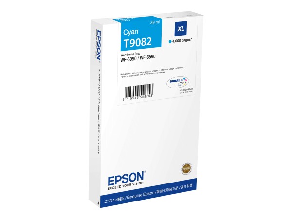 EPSON T9082 Größe XL Cyan Tintenpatrone C13T908240