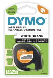 DYMO LetraTag Schriftbandkassette, aufbügelbar, 12 mm x 2 m