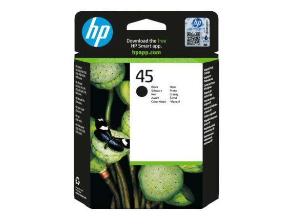 HP 45 Large Groß Schwarz Tintenpatrone 51645AE