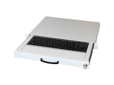 AIXCASE Aixcase Tastaturschublade 48.3cm 1HE US PS2&USB Trackball grau