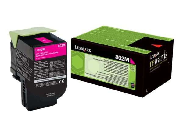 LEXMARK 802M Magenta Tonerpatrone LCCP, LRP 80C20M0