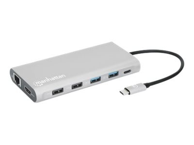 MANHATTAN MANHATTAN 12-in1 Dockingstation 3xHDMI 4xUSB USB-C DP RJ45