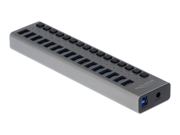 DELOCK DELOCK Externer SuperSpeed USB Hub mit 16 Ports + Schalter
