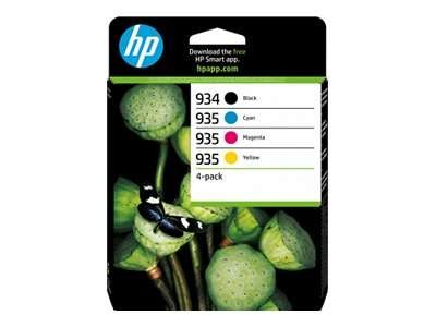 HP 934 Black / 935 CMY Ink Cartridge 4-Pack 6ZC72AE#LS1