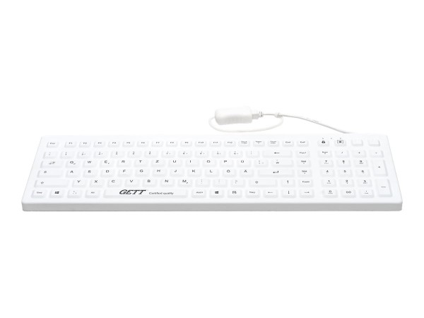 GETT GETT GCQ CleanType Prime Pro+ USB Silikon Tastatur Magnete hinten desinfizierbar  wasserdicht IP68 b