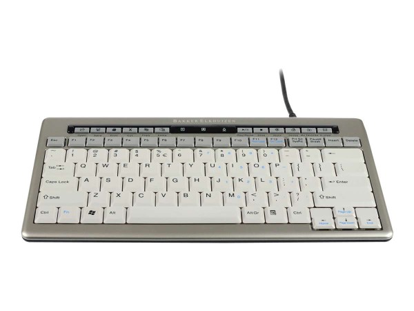 BakkerElkhuizen Kompakttastatur S-board 840 Design USB, silber / hellgrau BNES840DDE