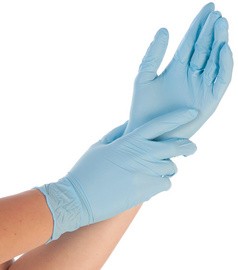 HYGOSTAR Nitril-Handschuh CONTROL, L, blau, gepudert