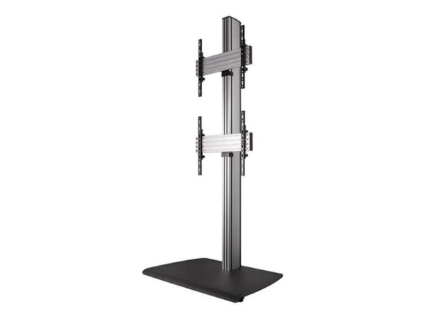 B-TECH SystemX Standfuß für Dual-Diplays übereinander (VESA 600 x 400) - 1. BTF841/BS