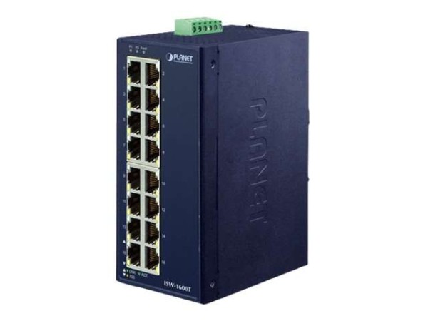 PLANET TECHNOLOGY Industrial 16-Port 10/100/TX Switch ISW-1600T