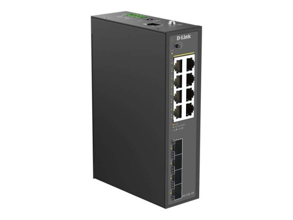 D-LINK DIS-210G-12P Smart L2 Industrial Switch 8x Gigabit PoE+ 4x SFP Gigab DIS-210G-12P