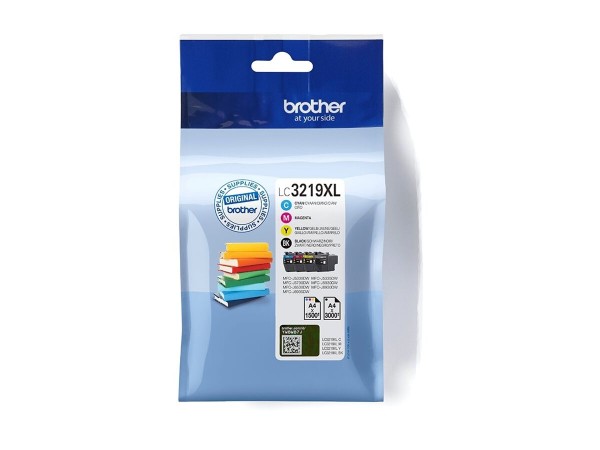 BROTHER BROTHER LC3219XL Value Pack 4er Pack XL Schwarz, Gelb, Cyan, Magenta Tintenpatrone