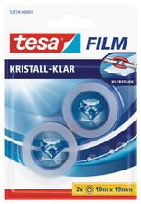 tesa Film kristall-klar, 2 Rollen, Blister, 19 mm x 10 m